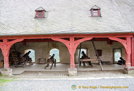 Markburg Great Battery - The cannons here can reach the whole Rhine valley